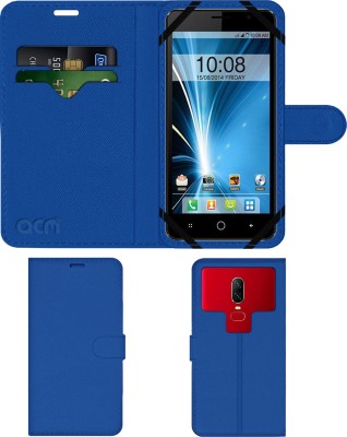 ACM Flip Cover for Intex Aqua Star(Blue, Cases with Holder, Pack of: 1)