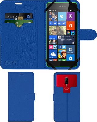 ACM Flip Cover for Nokia Lumia 535(Blue, Cases with Holder, Pack of: 1)