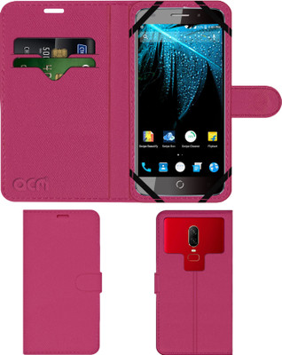 ACM Flip Cover for Swipe Elite Plus(Pink, Cases with Holder, Pack of: 1)