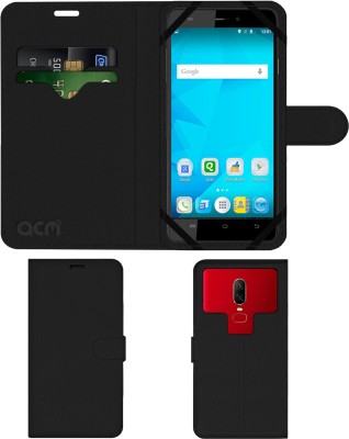 ACM Flip Cover for Micromax Pulse 4g E451(Black, Cases with Holder, Pack of: 1)
