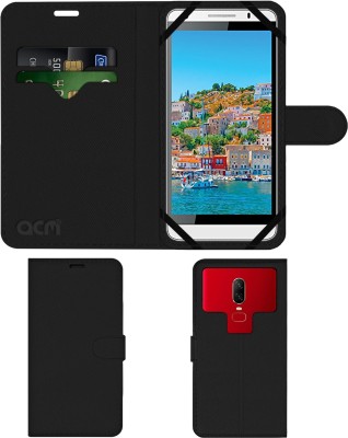 ACM Flip Cover for Intex Aqua Star 2(Black, Cases with Holder, Pack of: 1)