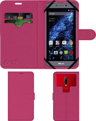 ACM Flip Cover for Blu Life Mark(Pink, Cases with Holder, Pack of: 1)