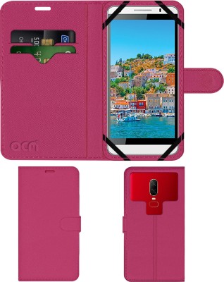 ACM Flip Cover for Intex Aqua Star 2(Pink, Cases with Holder, Pack of: 1)