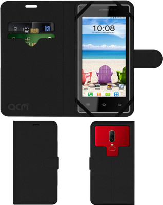 ACM Flip Cover for Intex Cloud Y17+ Plus(Black, Cases with Holder, Pack of: 1)