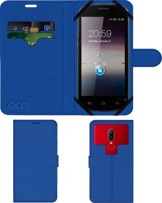 ACM Flip Cover for Lava Iris 455(Blue, Cases with Holder, Pack of: 1)