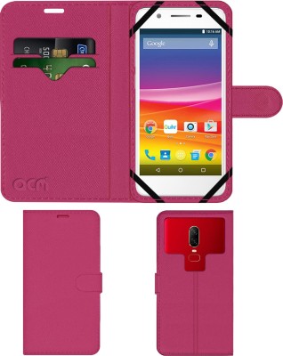 ACM Flip Cover for Micromax Canvas Knight 2 E471(Pink, Cases with Holder, Pack of: 1)