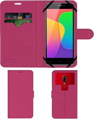 ACM Flip Cover for M-Tech Turbo L10(Pink, Cases with Holder, Pack of: 1)