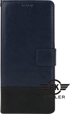 RK Seller Flip Cover for Infinix Hot 9 Pro PU Leather Flip Case with Card Holder and Magnetic Stand(Blue, Shock Proof, Pack of: 1)