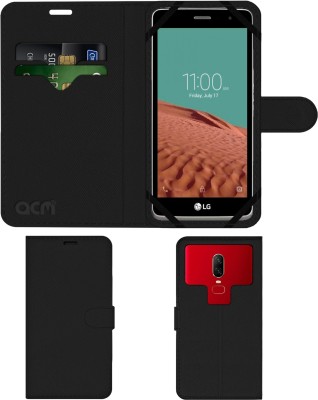 ACM Flip Cover for Lg Max X160(Black, Cases with Holder, Pack of: 1)
