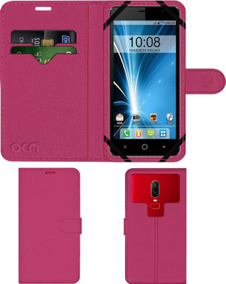 ACM Flip Cover for Intex Aqua Star 5.0(Pink, Cases with Holder, Pack of: 1)