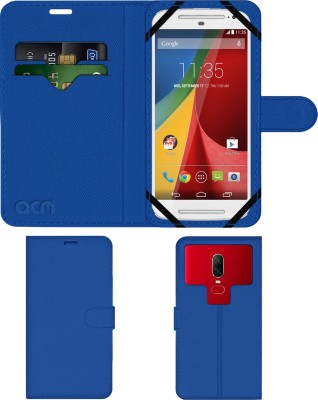 ACM Flip Cover for Motorola Moto G 2nd Gen 2014(Blue, Cases with Holder, Pack of: 1)