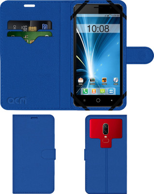 ACM Flip Cover for Intex Aqua Star L(Blue, Cases with Holder, Pack of: 1)