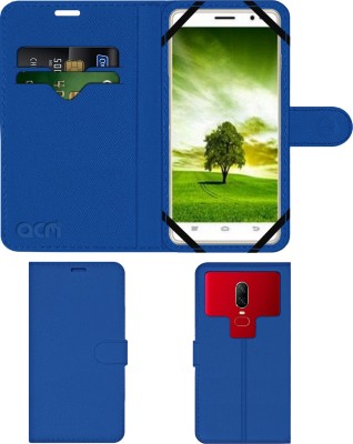ACM Flip Cover for Intex Aqua Slice Ii(Blue, Cases with Holder, Pack of: 1)