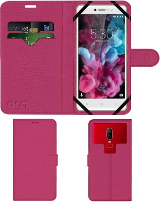 ACM Flip Cover for Celkon Cliq 2(Pink, Cases with Holder, Pack of: 1)