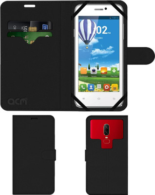 ACM Flip Cover for Iball Andi 4.5 Ripple 3g(Black, Cases with Holder, Pack of: 1)