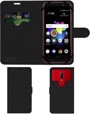 ACM Flip Cover for Ismart Is 56(Black, Cases with Holder, Pack of: 1)