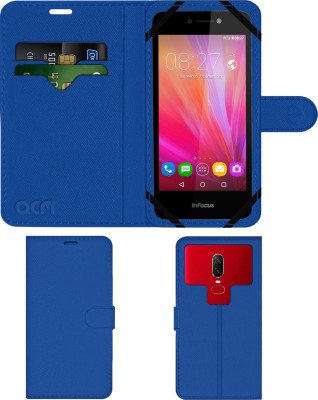 ACM Flip Cover for Infocus Bingo 10 M415(Blue, Cases with Holder, Pack of: 1)