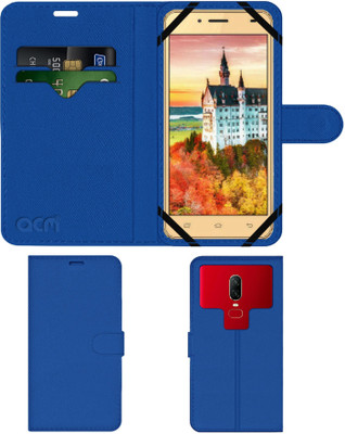 ACM Wallet Case Cover for Ziox Astra Young Pro(Blue, Cases with Holder, Pack of: 1)