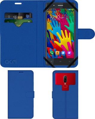 ACM Wallet Case Cover for Celkon Ace 4g(Blue, Cases with Holder, Pack of: 1)
