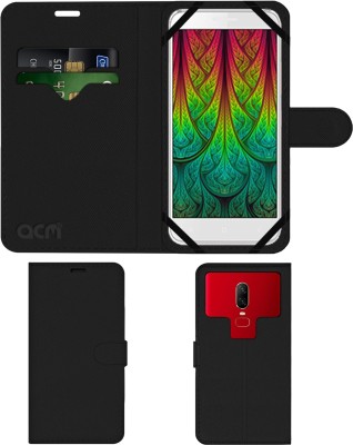 ACM Wallet Case Cover for Intex Aqua Strong 5.2(Black, Cases with Holder, Pack of: 1)