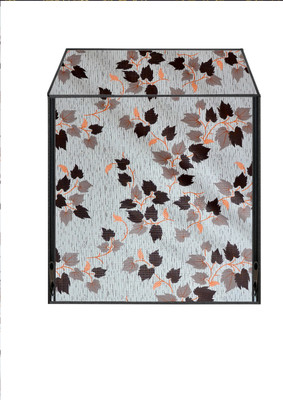 AAVYA UNIQUE FASHION Front Loading Washing Machine  Cover(Width: 60.96 cm, White,Orange)