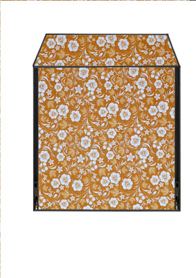 AAVYA UNIQUE FASHION Front Loading Washing Machine  Cover(Width: 60.96 cm, Yellow,Whiteflower)
