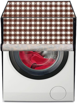 AAVYA UNIQUE FASHION Front Loading Washing Machine  Cover(Width: 60.96 cm, Brown,White)