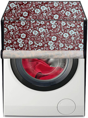 AAVYA UNIQUE FASHION Front Loading Washing Machine  Cover(Width: 60.96 cm, Brown,Whiteflower)