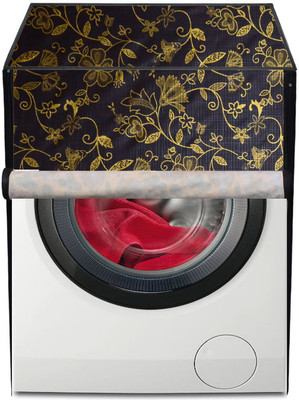 AAVYA UNIQUE FASHION Front Loading Washing Machine  Cover(Width: 60.96 cm, Brown,Gold)
