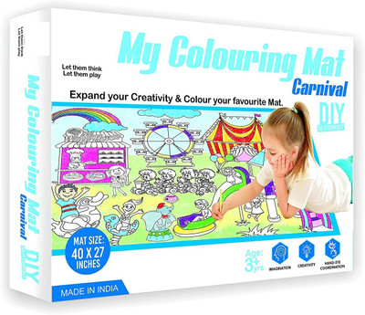PEZYOX My Colouring MAT for Kids Reusable and Washable. Big MAT for Colouring. MAT