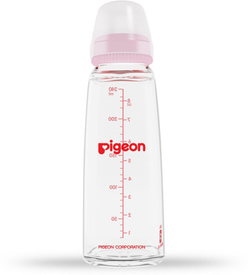 Pigeon GLASS FEEDING BOTTLE ADD NIPPLE M - 240 ml(Pink)