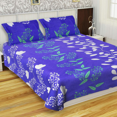 ANextstep 270 TC Polyester Double 3D Printed Flat Bedsheet(Pack of 1, Multicolor)