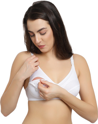 KYODO Women Maternity/Nursing Non Padded Bra(White)