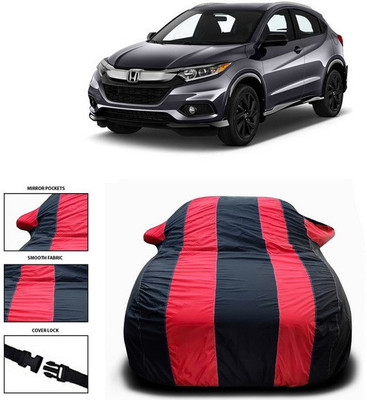 ANTHUB Car Cover For Honda HR-V (With Mirror Pockets)(Red, Black)
