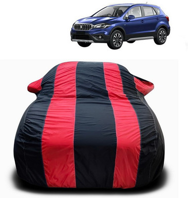 ANTHUB Car Cover For Maruti Suzuki S-Cross (With Mirror Pockets)(Red, Black)