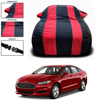 ANTHUB Car Cover For Ford Fusion (With Mirror Pockets)(Red, Black)