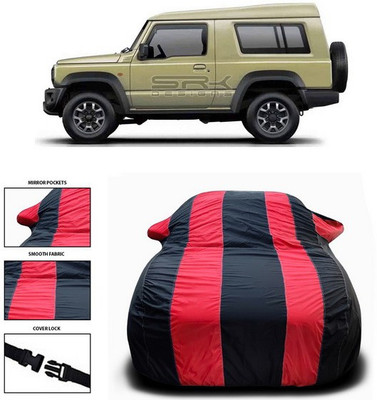 ANTHUB Car Cover For Maruti Gypsy King (With Mirror Pockets)(Red, Black)