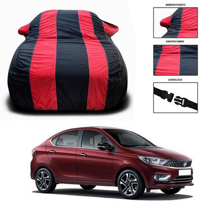 ANTHUB Car Cover For Tata Tigor (With Mirror Pockets)(Red)