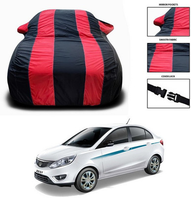 ANTHUB Car Cover For Tata Zest (With Mirror Pockets)(Red)
