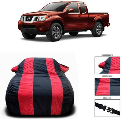 SEBONGO Car Cover For Nissan Frontier (With Mirror Pockets)(Red, Black)