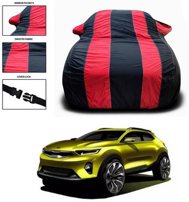 ANTHUB Car Cover For Kia QYI (With Mirror Pockets)(Red, Black)