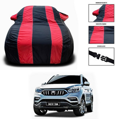 ANTHUB Car Cover For Mahindra XUV 700 (With Mirror Pockets)(Red, Black)