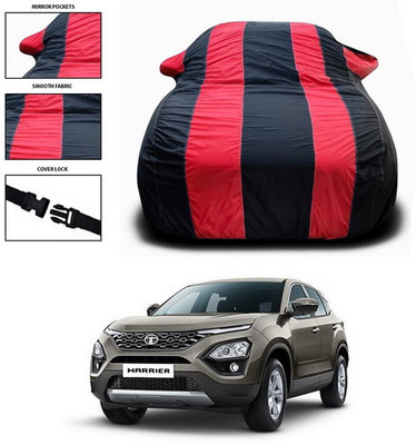 ANTHUB Car Cover For Tata Harrier (With Mirror Pockets)(Red, Black)