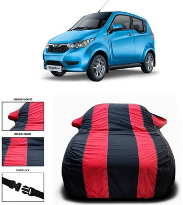 ANTHUB Car Cover For Mahindra E-KUV100 (With Mirror Pockets)(Red, Black)