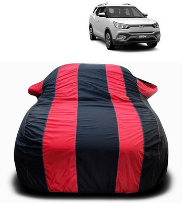 ANTHUB Car Cover For Mahindra S204 (With Mirror Pockets)(Red, Black)