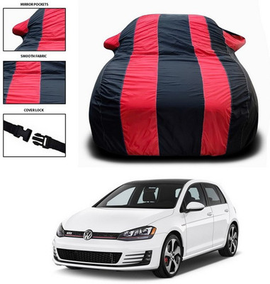 ANTHUB Car Cover For Volkswagen GTI (With Mirror Pockets)(Red, Black)