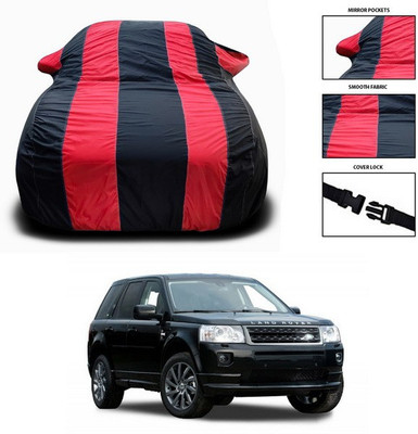 SEBONGO Car Cover For Land Rover Freelander 2 (With Mirror Pockets)(Red, Black)