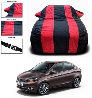 ANTHUB Car Cover For Tata Tigor Facelift (With Mirror Pockets)(Red, Black)