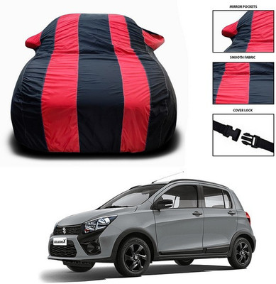ANTHUB Car Cover For Maruti Suzuki Celerio X (With Mirror Pockets)(Red, Black)