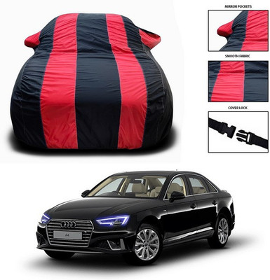 ANTHUB Car Cover For Audi A4 (With Mirror Pockets)(Red)